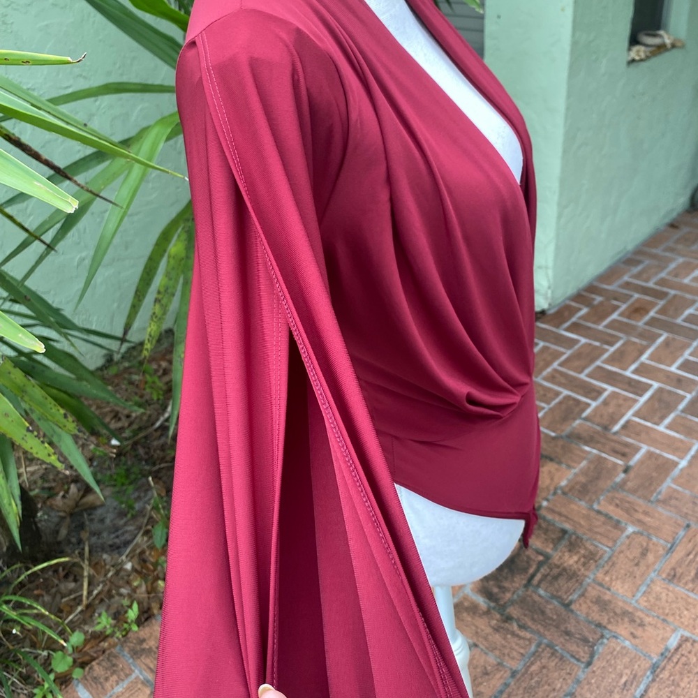 Lulus Burgundy Maroon Plunge Bodysuit - Picture 10 of 12